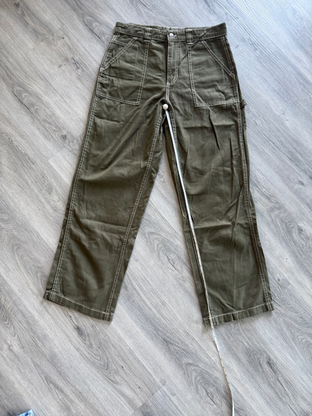 Etro Olive Green Cargo Trousers with Patch Pockets size medium